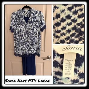 Soma “Notched Collar” short sleeve/pants sz Large